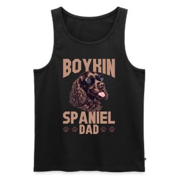 Boykin Spaniel Race de chien Boykin Spaniel papa - Débardeur bio Premium Homme - noir - Devant - AI Model Male 178 light (178cm)