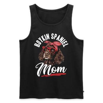 Boykin Spaniel Race de chien Boykin Spaniel Maman - Débardeur bio Premium Homme - noir - Devant - AI Model Male 178 light (178cm)