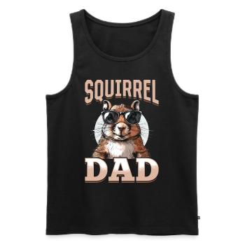 Funny Squirrel Animal Squirrel Dad - Männer Premium Bio Tank Top - Schwarz - Vorne - AI Model Male 178 light (178cm)