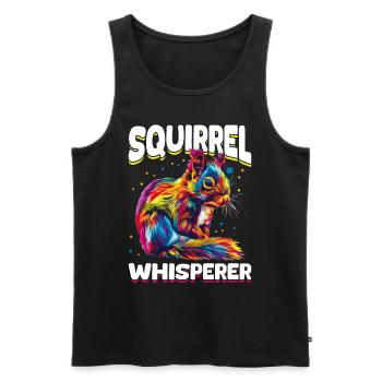 Funny Squirrel Animal Squirrel Whisperer - Männer Premium Bio Tank Top - Schwarz - Vorne - AI Model Male 178 light (178cm)