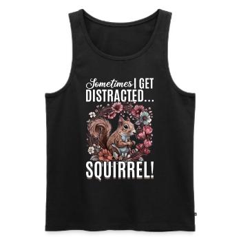 Funny Squirrel Animal Squirrel Squad - Männer Premium Bio Tank Top - Schwarz - Vorne - AI Model Male 178 light (178cm)