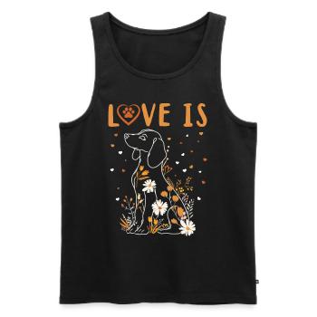 Dachshund Doxie Wiener Dog Breed Love Is - Männer Premium Bio Tank Top - Schwarz - Vorne - AI Model Male 178 light (178cm)