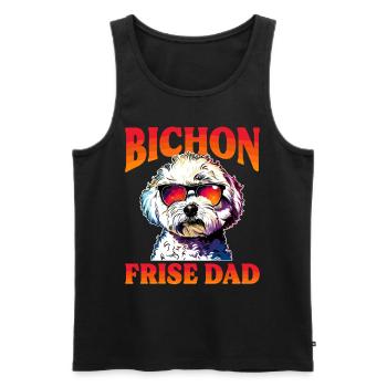 Bichon Frise Dog Breed Bichon Frise Dad - Männer Premium Bio Tank Top - Schwarz - Vorne - AI Model Male 178 light (178cm)