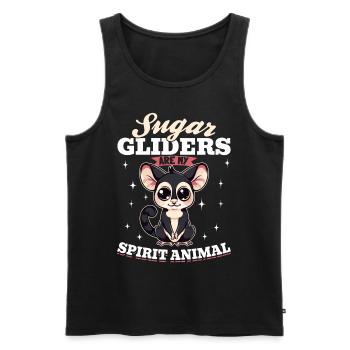 Funny Sugar Glider Animal Sugar Gliders - Men's Premium Organic Tank Top - black - Front - AI Model Male 178 light (178cm)