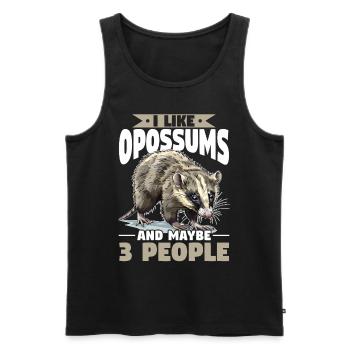 Opossum Animal I Like Opossums And Maybe 3 People - Männer Premium Bio Tank Top - Schwarz - Vorne - Michal (187cm)