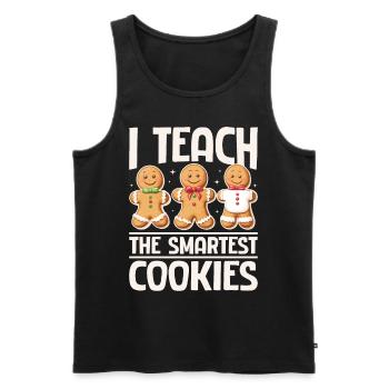Christmas Gingerbread I Teach The Smartest Cookies - Men's Premium Organic Tank Top - black - Front - Michal (187cm)