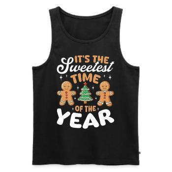 Christmas Gingerbread It´s the Sweetest Time Of - Men's Premium Organic Tank Top - black - Front - Michal (187cm)