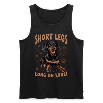 Dachshund Doxie Wiener Dog Short legs - Männer Premium Bio Tank Top - Schwarz - Vorne - AI Model Male 178 light (178cm)
