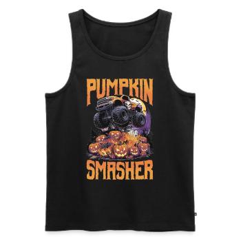 Monster Truck Halloween Pumpkin smasher - Männer Premium Bio Tank Top - Schwarz - Vorne - Michal (187cm)