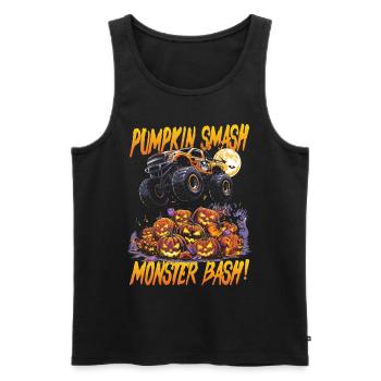 Monster Truck Halloween Citrouille Smash Monster Bash - Débardeur bio Premium Homme - noir - Devant - Michal (187cm)