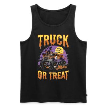 Monster Truck Halloween Truck or Treat - Männer Premium Bio Tank Top - Schwarz - Vorne - Michal (187cm)