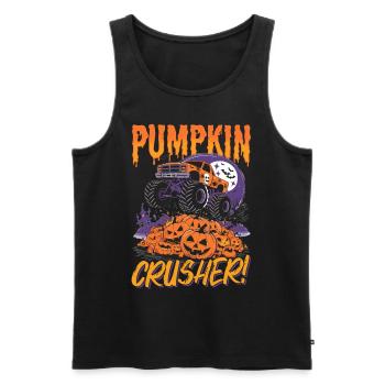 Monster Truck Halloween Pumpkin Crusher ! - Débardeur bio Premium Homme - noir - Devant - Michal (187cm)