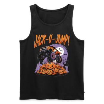 Monster Truck Halloween Jack-o'-Jump! - Männer Premium Bio Tank Top - Schwarz - Vorne - Michal (187cm)