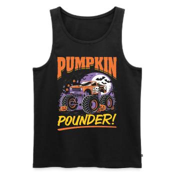 Monster Truck Halloween Pumpkin Pounder! - Männer Premium Bio Tank Top - Schwarz - Vorne - Michal (187cm)