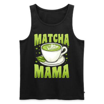 Matcha Green Bubble Tea Latte Boba Matcha Mama - Männer Premium Bio Tank Top - Schwarz - Vorne - AI Model Male 178 light (178cm)