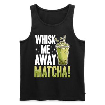 Matcha Green Bubble Tea Latte Boba - Männer Premium Bio Tank Top - Schwarz - Vorne - AI Model Male 178 light (178cm)