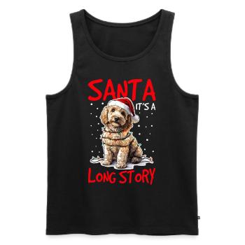 Goldendoodle Christmas Dog Breed Santa - Männer Premium Bio Tank Top - Schwarz - Vorne - Michal (187cm)