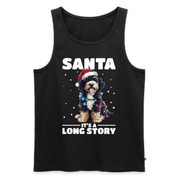 Bernedoodle Christmas Dog Breed Santa - Männer Premium Bio Tank Top - Schwarz - Vorne - Michal (187cm)