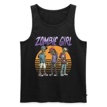 Zombie Halloween Zombie Fille - Débardeur bio Premium Homme - noir - Devant - Michal (187cm)