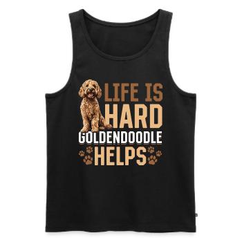 Goldendoodle Dog Breed Life is Hard Goldendoodles - Débardeur bio Premium Homme - noir - Devant - Michal (187cm)