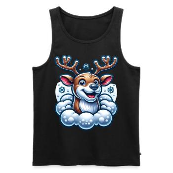 Reindeer Snow - Men's Premium Organic Tank Top - black - Front - Michal (187cm)