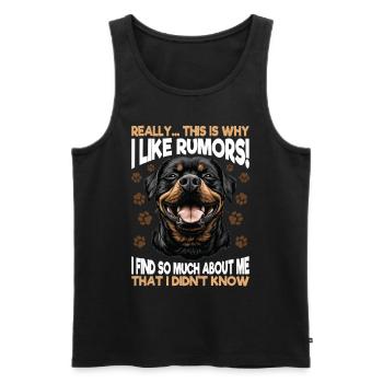 Funny Rottweiler Lover Dog Owner - Men's Premium Organic Tank Top - black - Front - Michal (187cm)