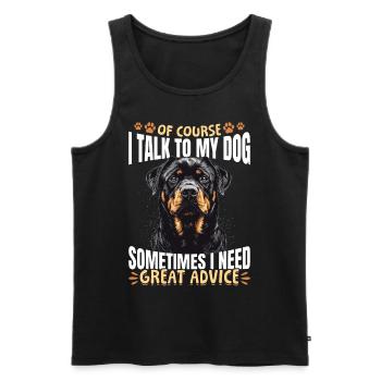Funny Rottweiler Lover Dog Owner - Men's Premium Organic Tank Top - black - Front - Michal (187cm)