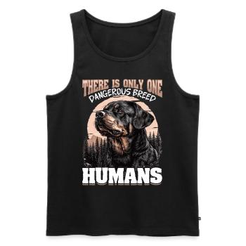 Funny Rottweiler Lover Dog Owner - Men's Premium Organic Tank Top - black - Front - Michal (187cm)
