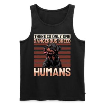 Funny Rottweiler Lover Dog Owner - Men's Premium Organic Tank Top - black - Front - Michal (187cm)