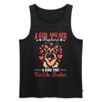 Funny German Shepherd Lover Dog Owner - Männer Premium Bio Tank Top - Schwarz - Vorne - AI Model Male 178 light (178cm)