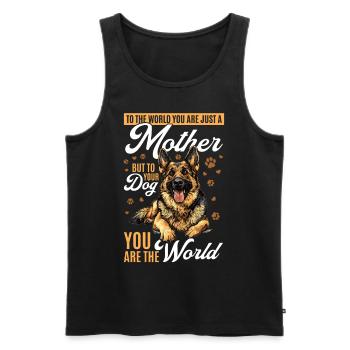 Funny German Shepherd Lover Dog Owner - Männer Premium Bio Tank Top - Schwarz - Vorne - AI Model Male 178 light (178cm)