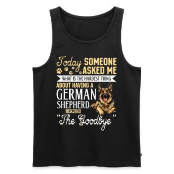 Funny German Shepherd Lover Dog Owner - Männer Premium Bio Tank Top - Schwarz - Vorne - AI Model Male 178 light (178cm)