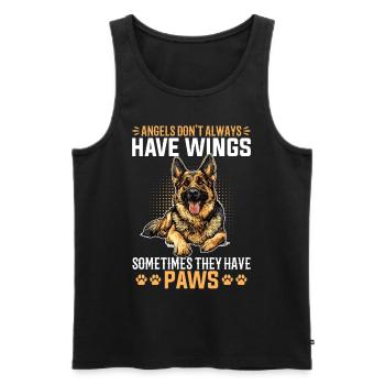 German Shepherd Lover Dog Owner - Männer Premium Bio Tank Top - Schwarz - Vorne - AI Model Male 178 light (178cm)