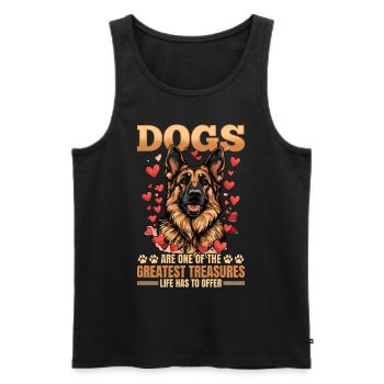 German Shepherd Lover Dog Owner - Männer Premium Bio Tank Top - Schwarz - Vorne - AI Model Male 178 light (178cm)