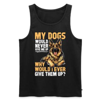 German Shepherd Lover Dog Owner - Männer Premium Bio Tank Top - Schwarz - Vorne - AI Model Male 178 light (178cm)