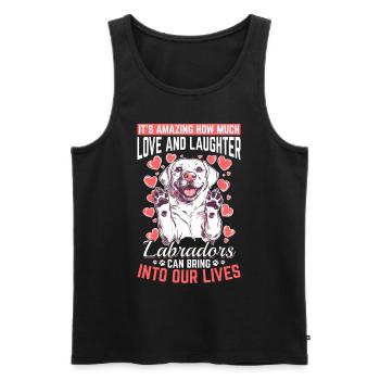 Labrador Lover Dog Owner - Männer Premium Bio Tank Top - Schwarz - Vorne - AI Model Male 178 light (178cm)