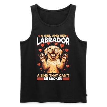 Labrador Lover Dog Owner - Männer Premium Bio Tank Top - Schwarz - Vorne - AI Model Male 178 light (178cm)