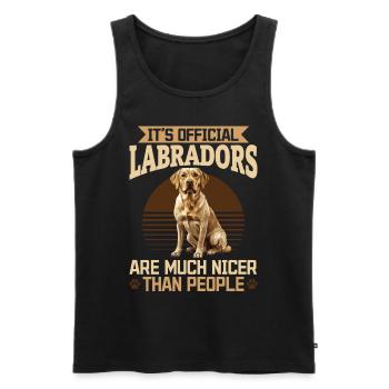 Labrador Lover Dog Owner - Männer Premium Bio Tank Top - Schwarz - Vorne - AI Model Male 178 light (178cm)