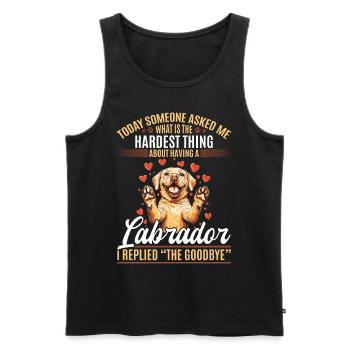 Labrador Lover Dog Owner - Männer Premium Bio Tank Top - Schwarz - Vorne - AI Model Male 178 light (178cm)