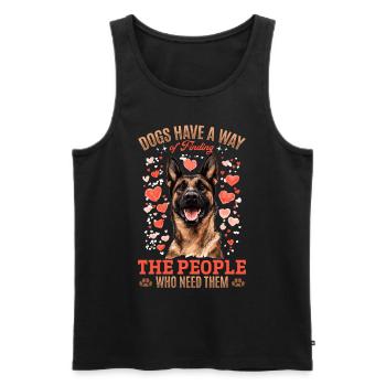 Belgian Malinois Lover Dog Owner - Men's Premium Organic Tank Top - black - Front - AI Model Male 178 light (178cm)