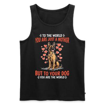 Belgian Malinois Lover Dog Owner - Men's Premium Organic Tank Top - black - Front - AI Model Male 178 light (178cm)