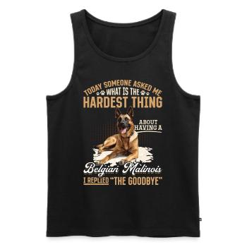 Belgian Malinois Lover Dog Owner - Men's Premium Organic Tank Top - black - Front - AI Model Male 178 light (178cm)