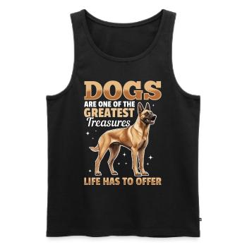 Belgian Malinois Lover Dog Owner - Men's Premium Organic Tank Top - black - Front - AI Model Male 178 light (178cm)
