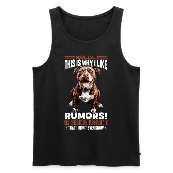 Pitbull Terrier Dog Owner - Men's Premium Organic Tank Top - black - Front - Michal (187cm)