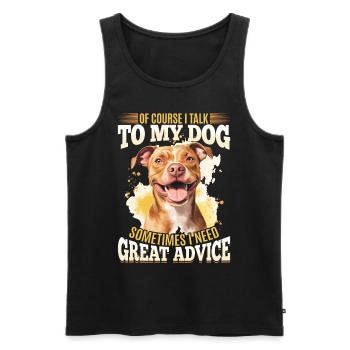 Pitbull Terrier Dog Owner - Männer Premium Bio Tank Top - Schwarz - Vorne - Michal (187cm)