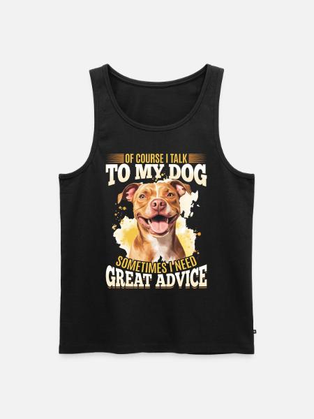 Pitbull Terrier Dog Owner - Männer Premium Bio Tank Top - Schwarz