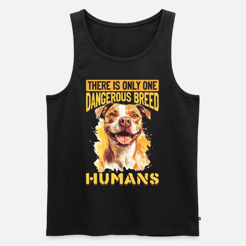 Pitbull Terrier Dog Owner - Männer Premium Bio Tank Top - Schwarz