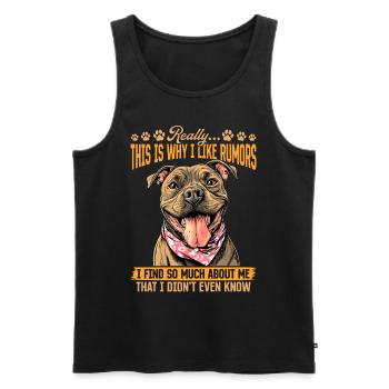 Pitbull Terrier Dog Owner - Männer Premium Bio Tank Top - Schwarz - Vorne - Michal (187cm)