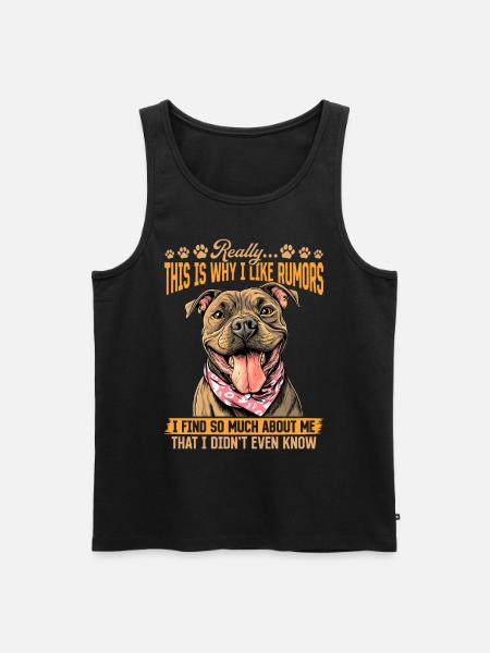 Pitbull Terrier Dog Owner - Männer Premium Bio Tank Top - Schwarz