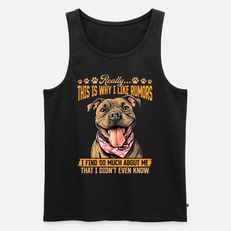 Pitbull Terrier Dog Owner - Männer Premium Bio Tank Top - Schwarz